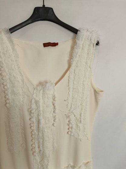 OLGA BUENO. Textured midi dress, size 40