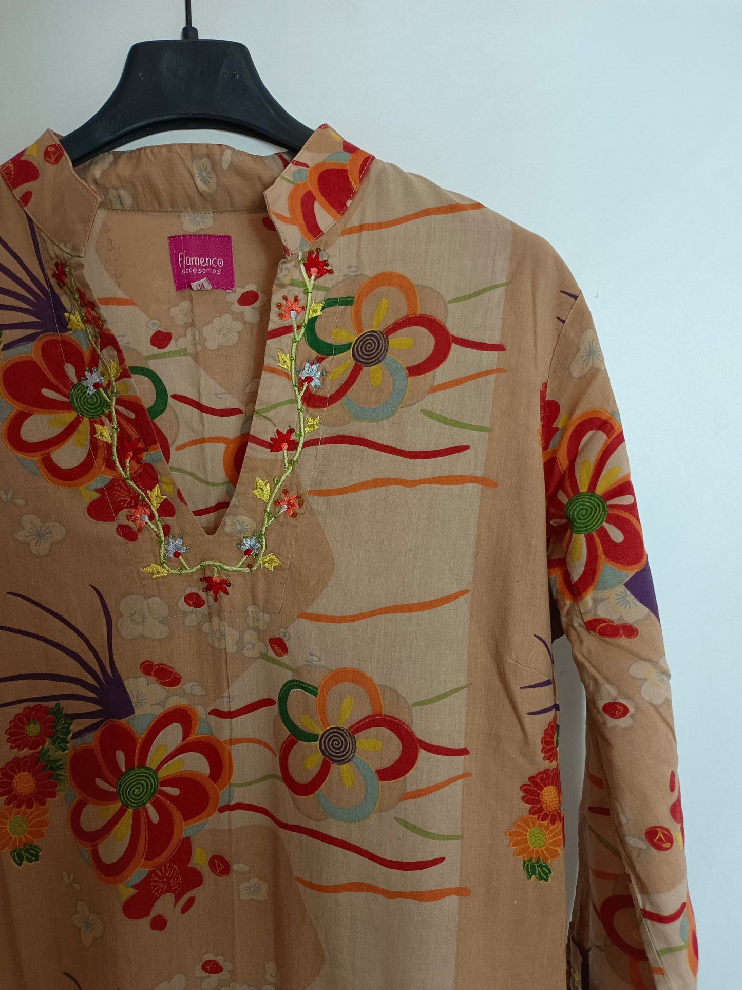 FLAMENCO. Vestido largo flores T.m