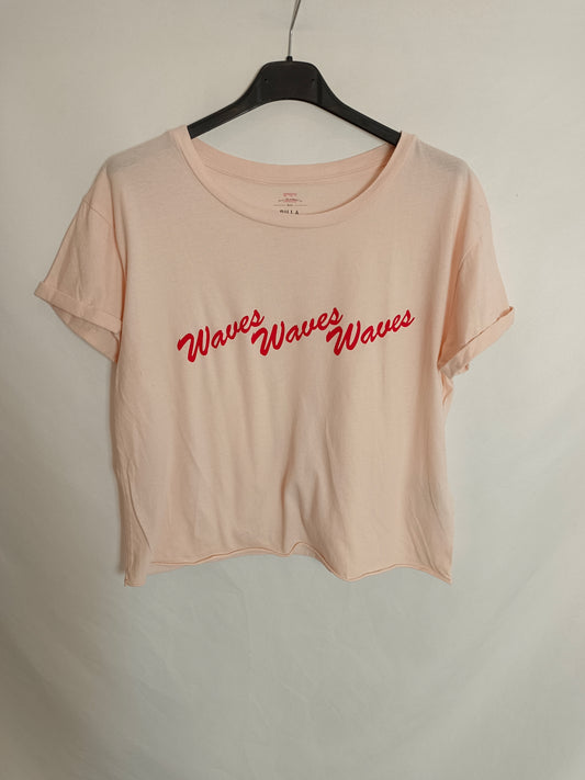 BILLABONG. Camiseta letras corta. T.S