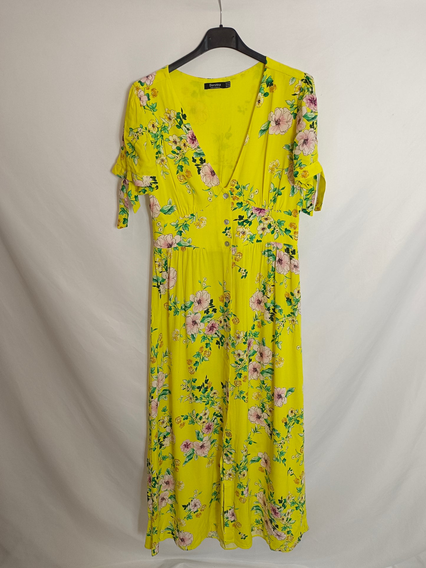 BERSHKA. Floral midi dress TM