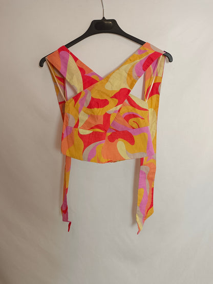 ZARA. Retro halterneck crop top TS