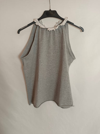 LOVELY BOLITA. Grey halterneck top TM