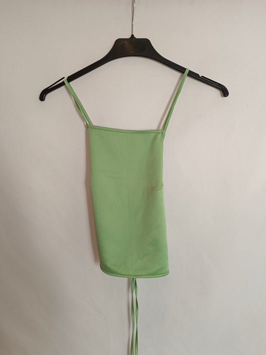 BRANDY MELVILLE. Green open-back top. YOU. (S)