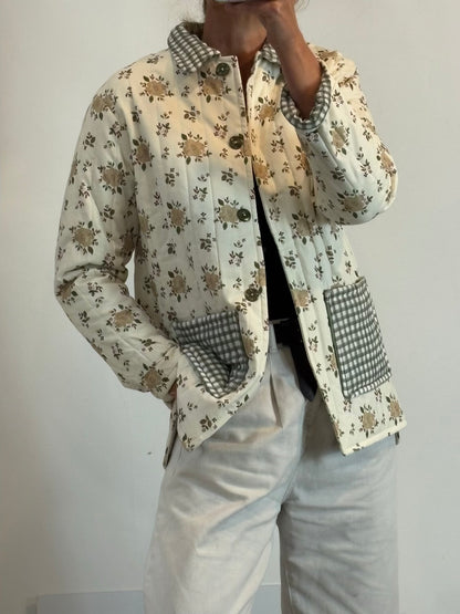 BIRINIT. Abrigo acolchado estampado