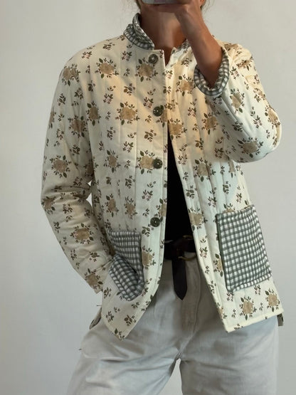 BIRINIT. Abrigo acolchado estampado