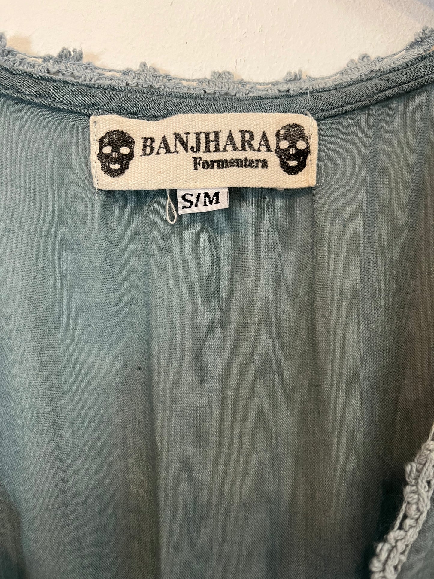 BANJHARA. Vestido/kimono azul largo. T S/M
