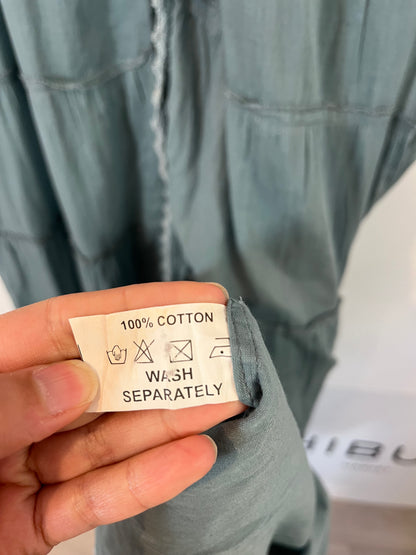 BANJHARA. Vestido/kimono azul largo. T S/M