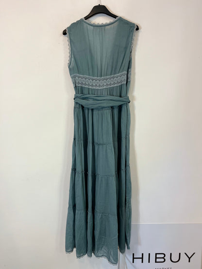 BANJHARA. Vestido/kimono azul largo. T S/M