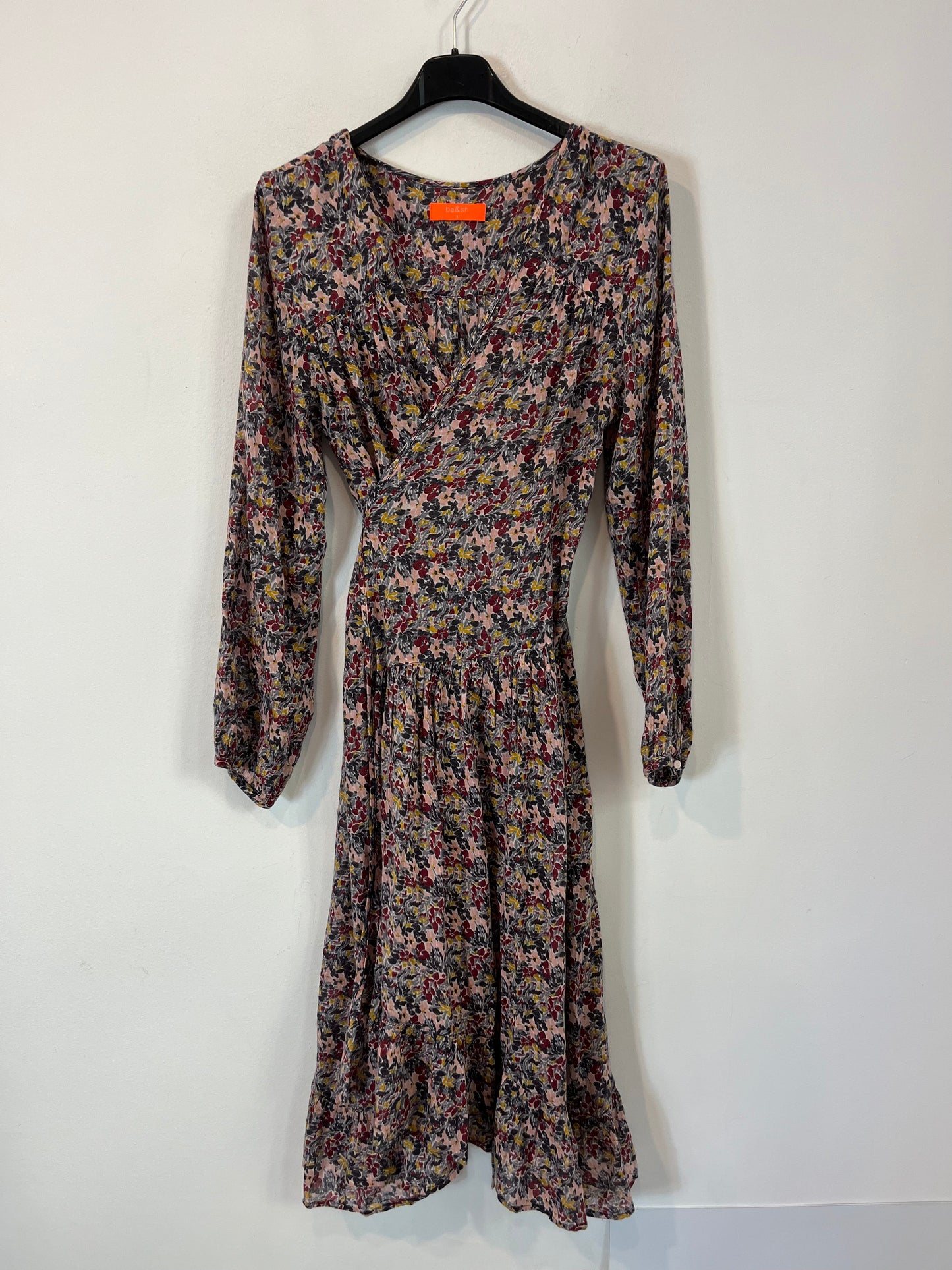 BA&amp;SH. Floral wrap midi dress. T 1 (S)