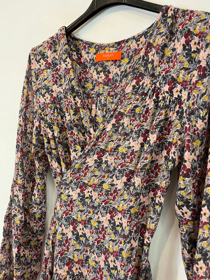 BA&amp;SH. Floral wrap midi dress. T 1 (S)