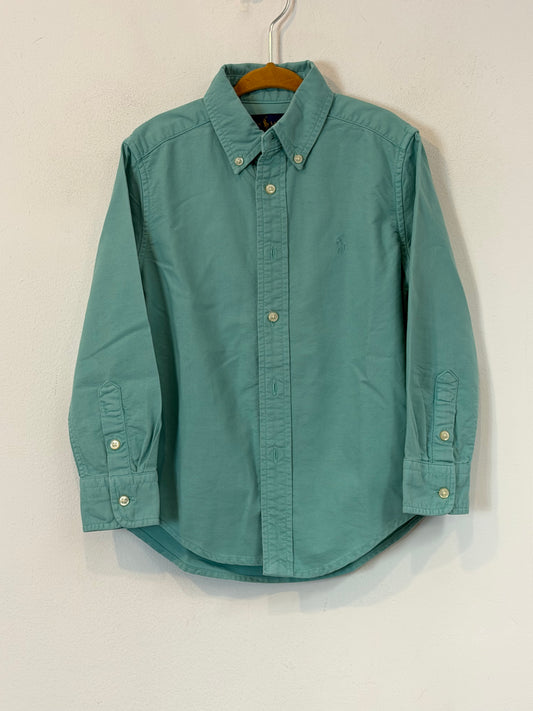 POLO RALPH LAUREN. camisa azul oxford T. 4 años