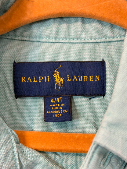 POLO RALPH LAUREN. camisa azul oxford T. 4 años