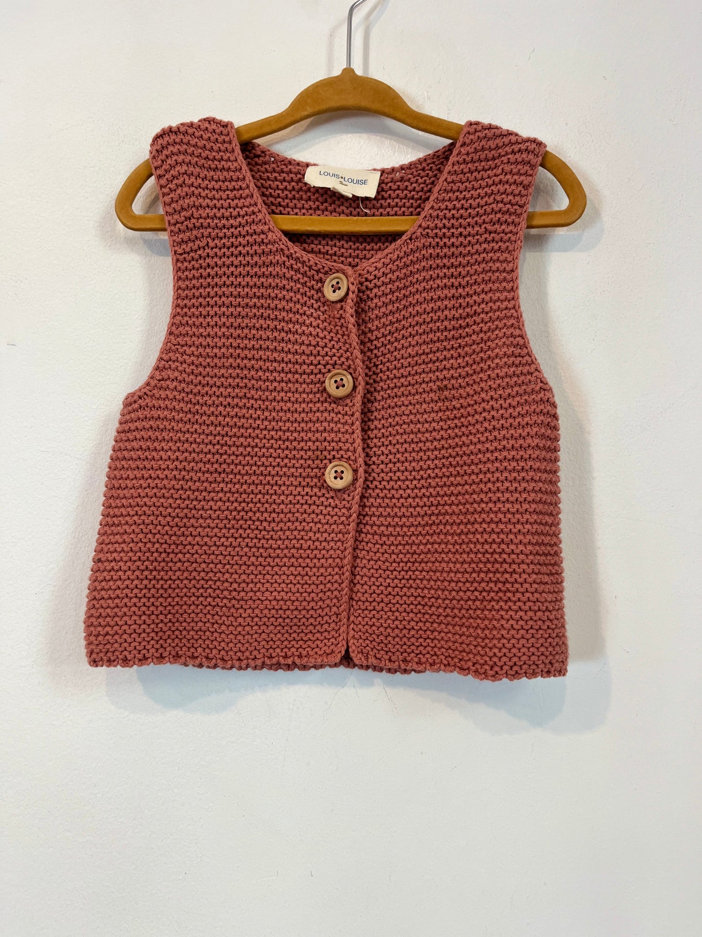LOUIS LOUIS. Chaleco punto botones. T 2 años