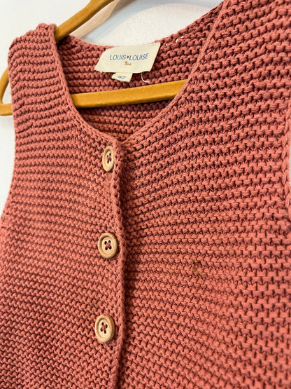 LOUIS LOUIS. Chaleco punto botones. T 2 años