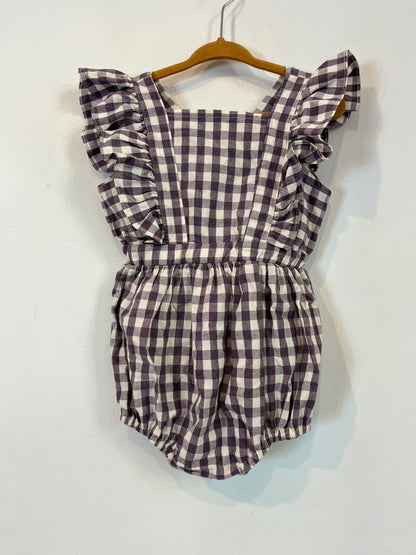 MONBÉBÉ. Peto cuadros volantes. T 18/24 meses