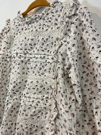 GOCCO. Blusa volantes estampado flores. T 24/36 meses