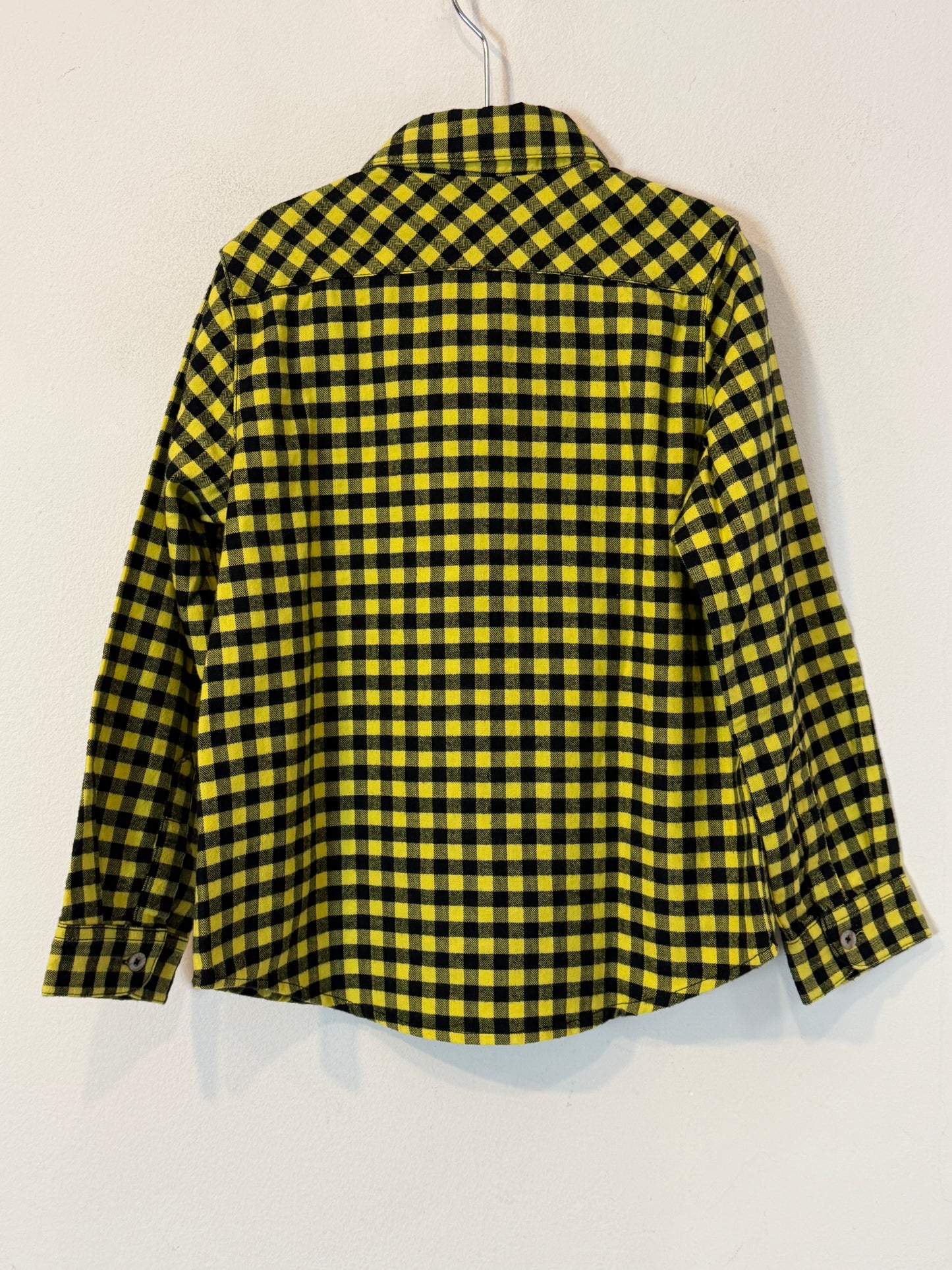NANOS. Camisa cuadros amarilla y negra T.6 años