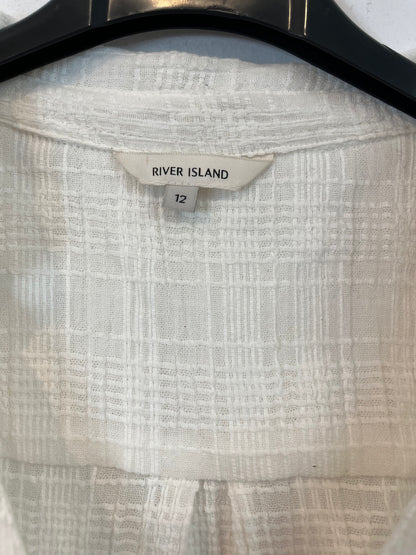 RIVER ISLAND. White cotton shirt. Size 38