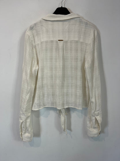 RIVER ISLAND. White cotton shirt. Size 38