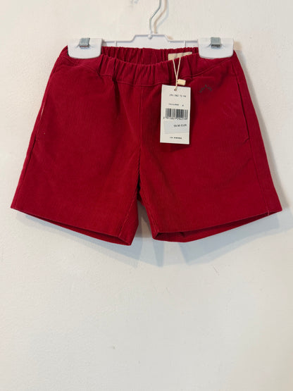 NANOS. Bermuda pana roja T.4 años