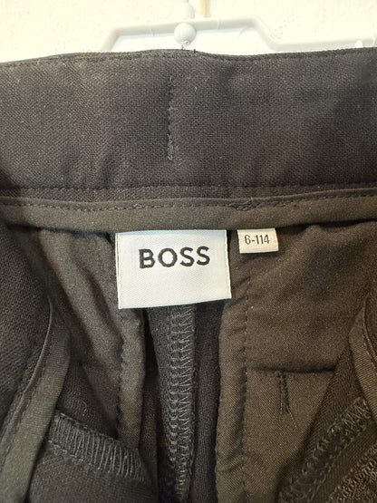HUGO BOSS. Pantalón negro cargo T.6 años