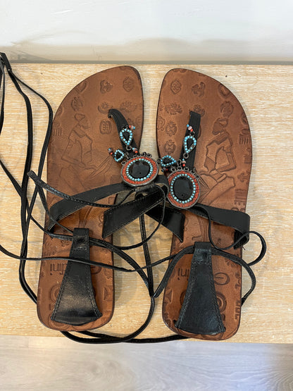 GARDINI. Sandalias piel detalles. T 40