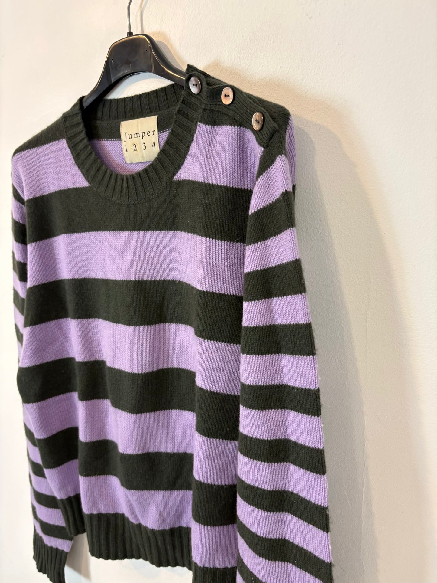 JUMPER 1 2 3 4. Jersey rayas 100% cashmere