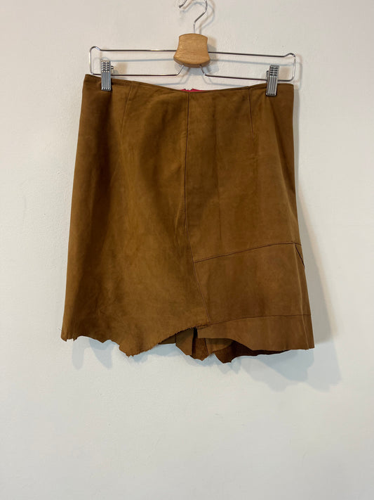 OTRAS. Falda piel vintage T.u(38)