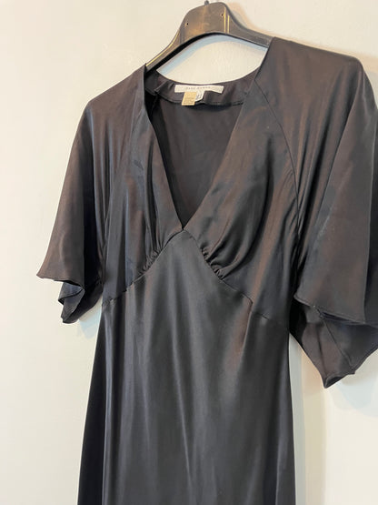 ZARA. Vestido negro seda T.s