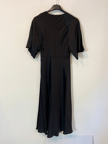 ZARA. Vestido negro seda T.s