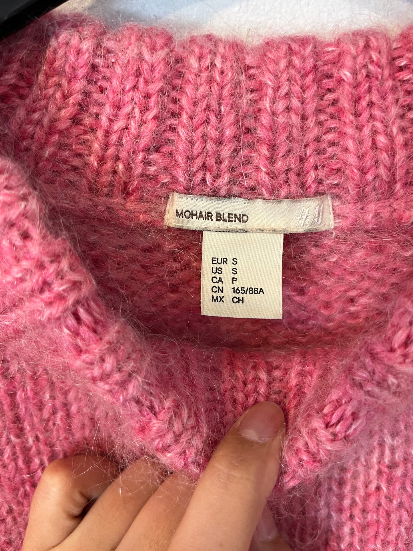 H&M. Jersey rosa mohair  T.s