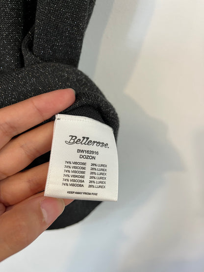 BELLEROSE. Chaleco gris oscuro brillos. T S