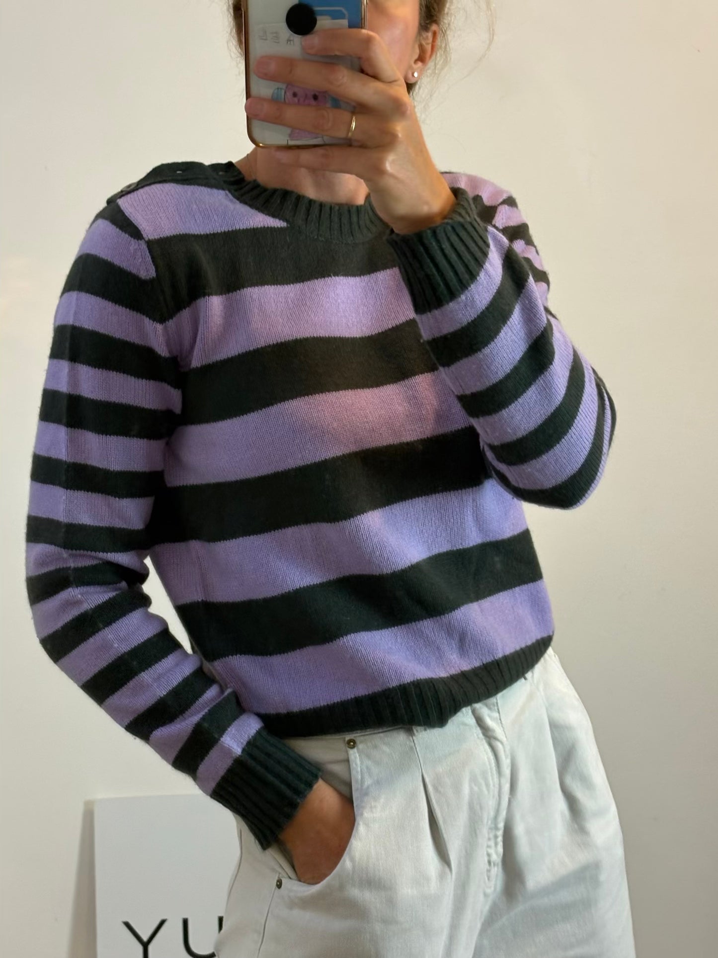 JUMPER 1 2 3 4. Jersey rayas 100% cashmere
