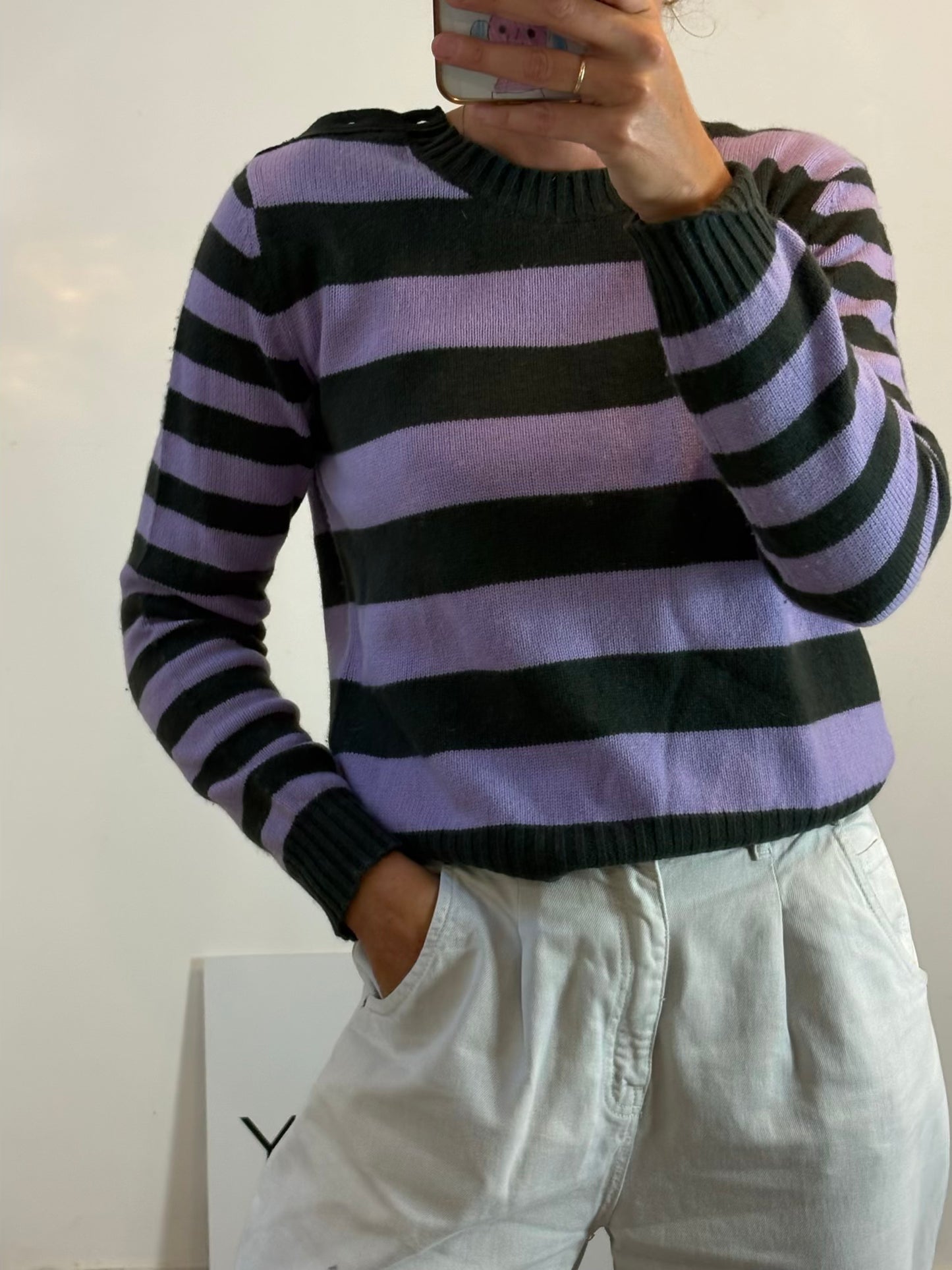 JUMPER 1 2 3 4. Jersey rayas 100% cashmere