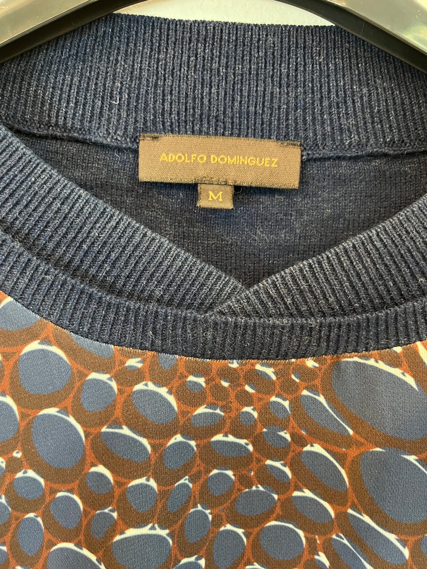 ADOLFO DOMINGUEZ. Jersey azul mezcla. T M