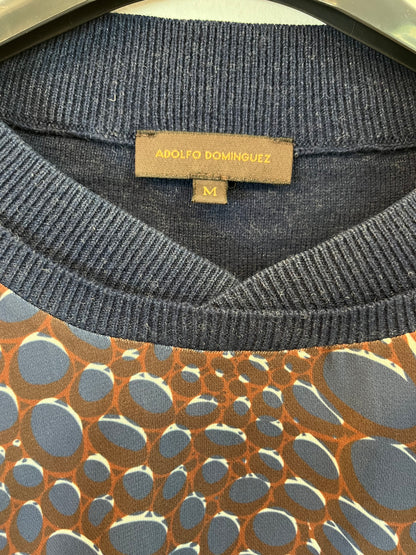 ADOLFO DOMINGUEZ. Jersey azul mezcla. T M