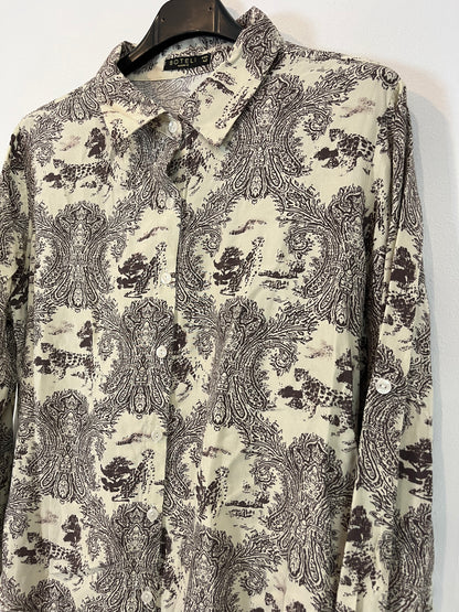 BOTELI. Camisa beige estampado. T 38