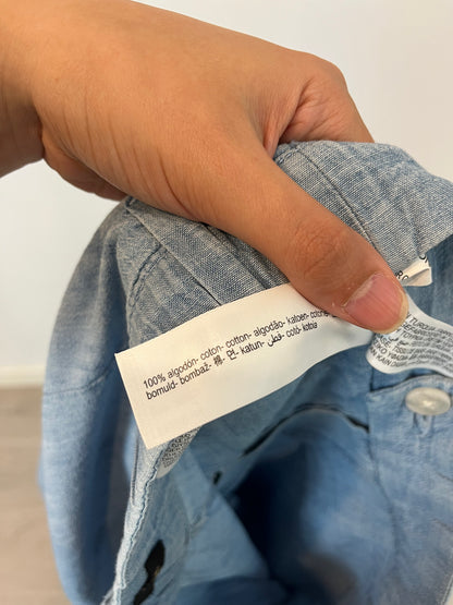 MASSIMO DUTTI. Pantalón denim fluido. T 34