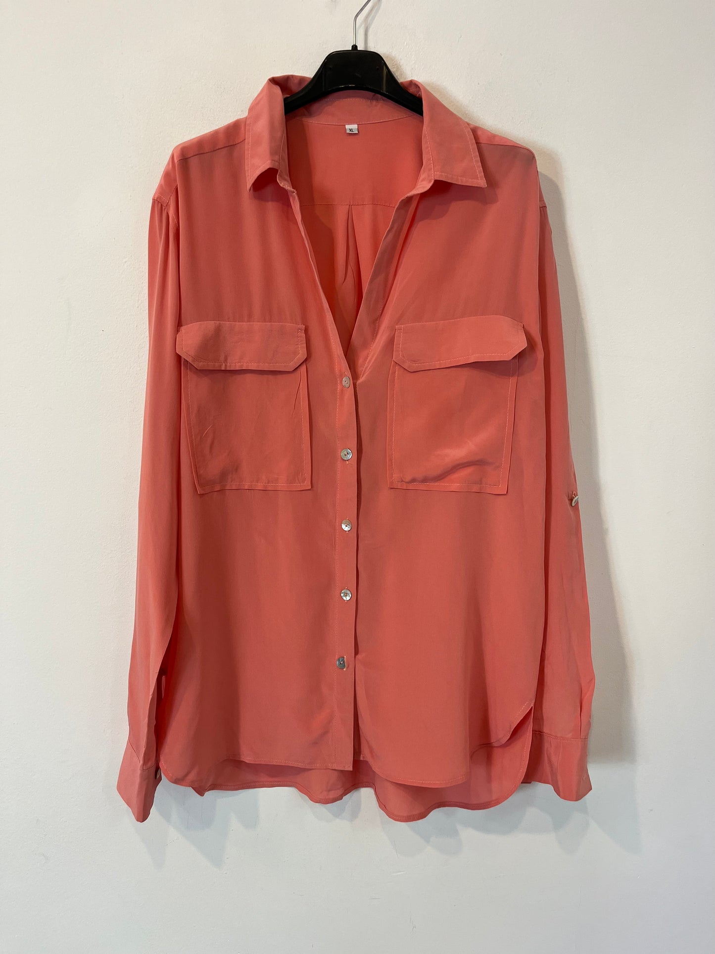 OTRAS. Blusa seda coral T.xl
