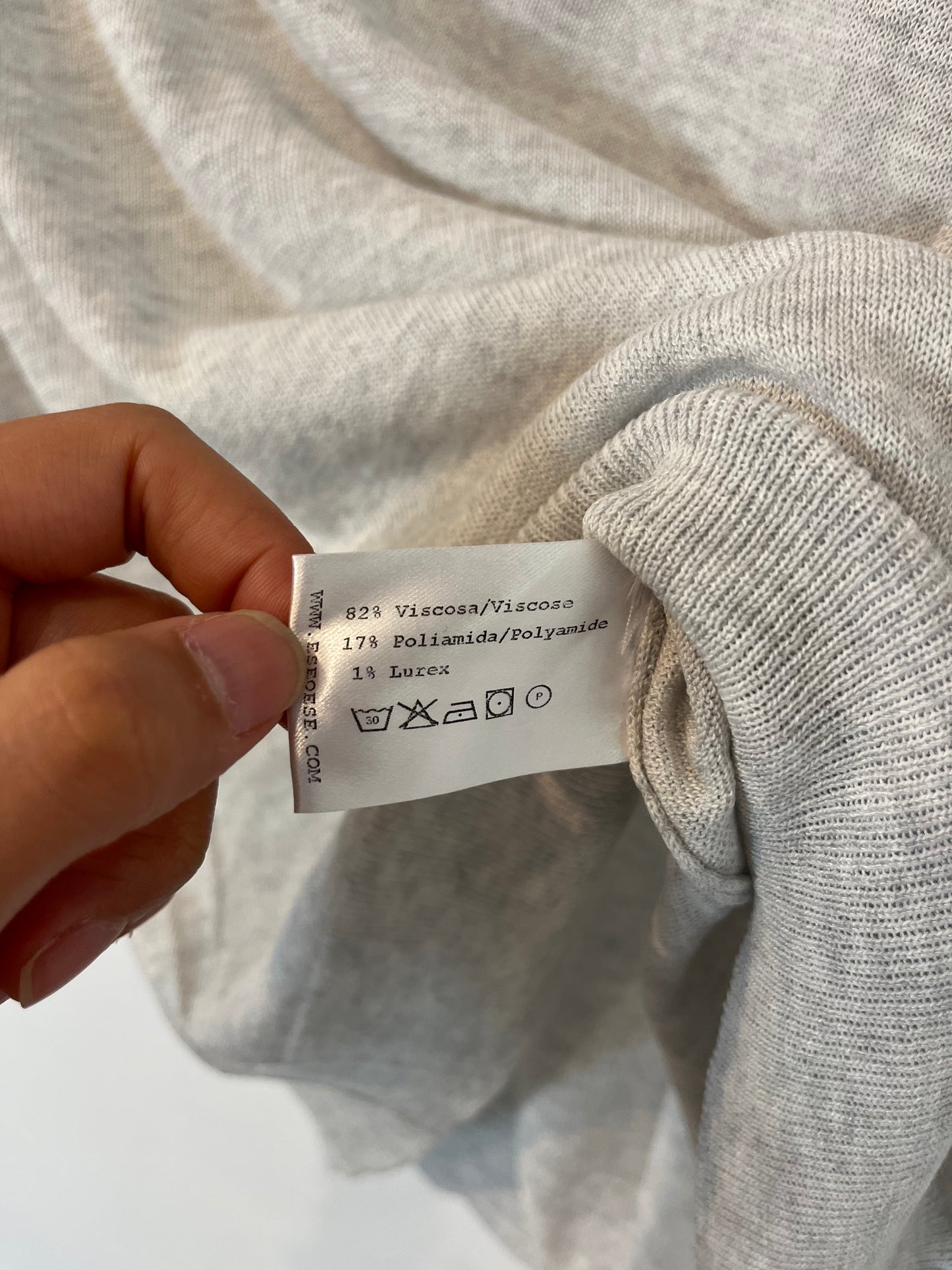 ESE O ESE. Top polero gris T.s