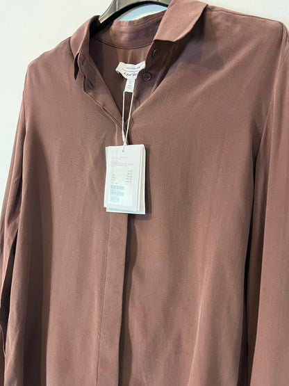 &OTHER STORIES. Blusa marrón seda T.34