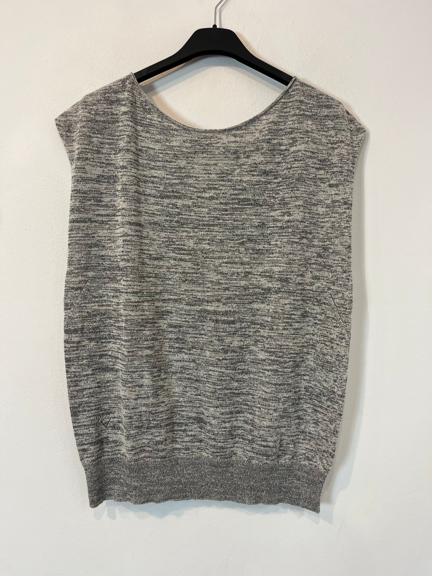 ZADIG&VOLTAIRE. Top gris estampado brillo T.s