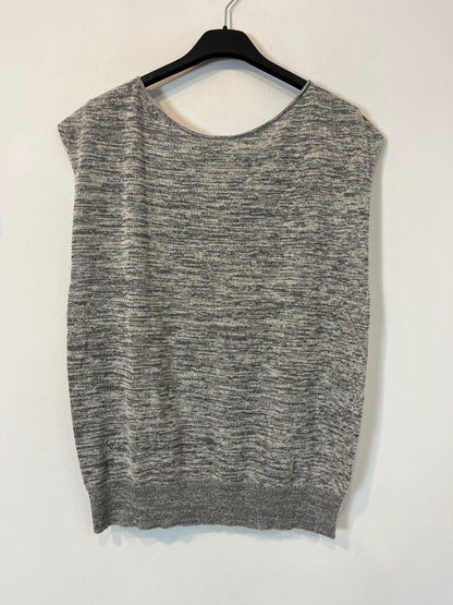 ZADIG&VOLTAIRE. Top gris estampado brillo T.s