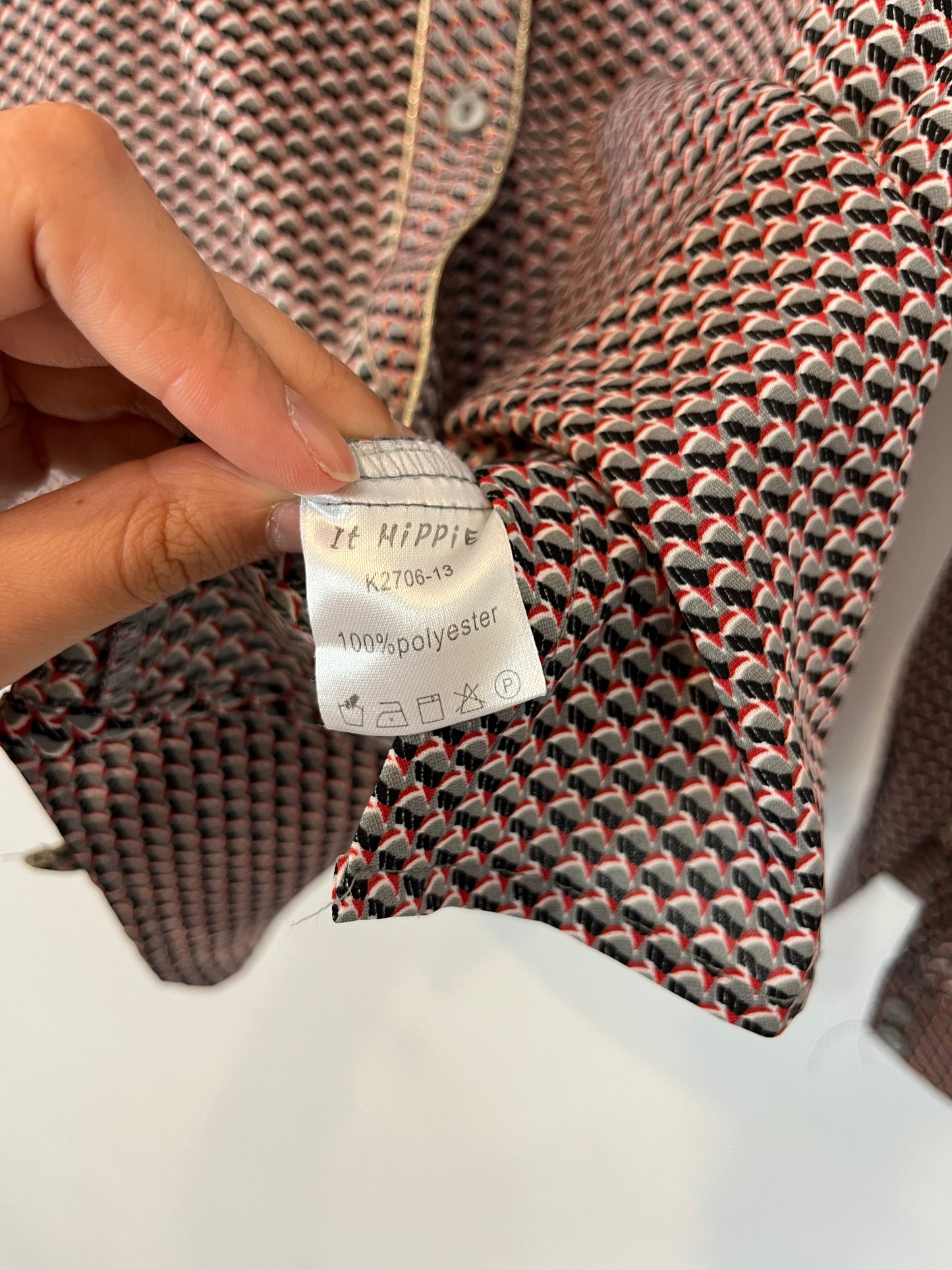 IT HIPPIE. Blusa estampada detalle dorado. T.S