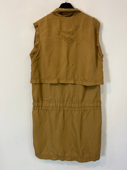 ZARA. Chaleco fluido camel  T.xs