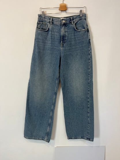 MANGO. Wide leg denim pants. T 36