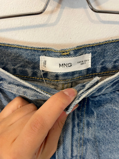 MANGO. Wide leg denim pants. T 36