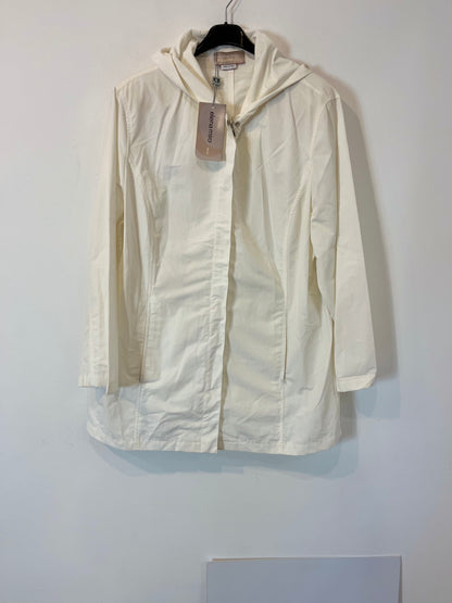 ELENA MIRO. White windbreaker jacket. Size 47 (L/XL)