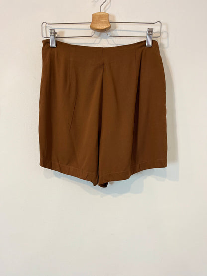 MANGO. Bermuda marrón fluida. T S