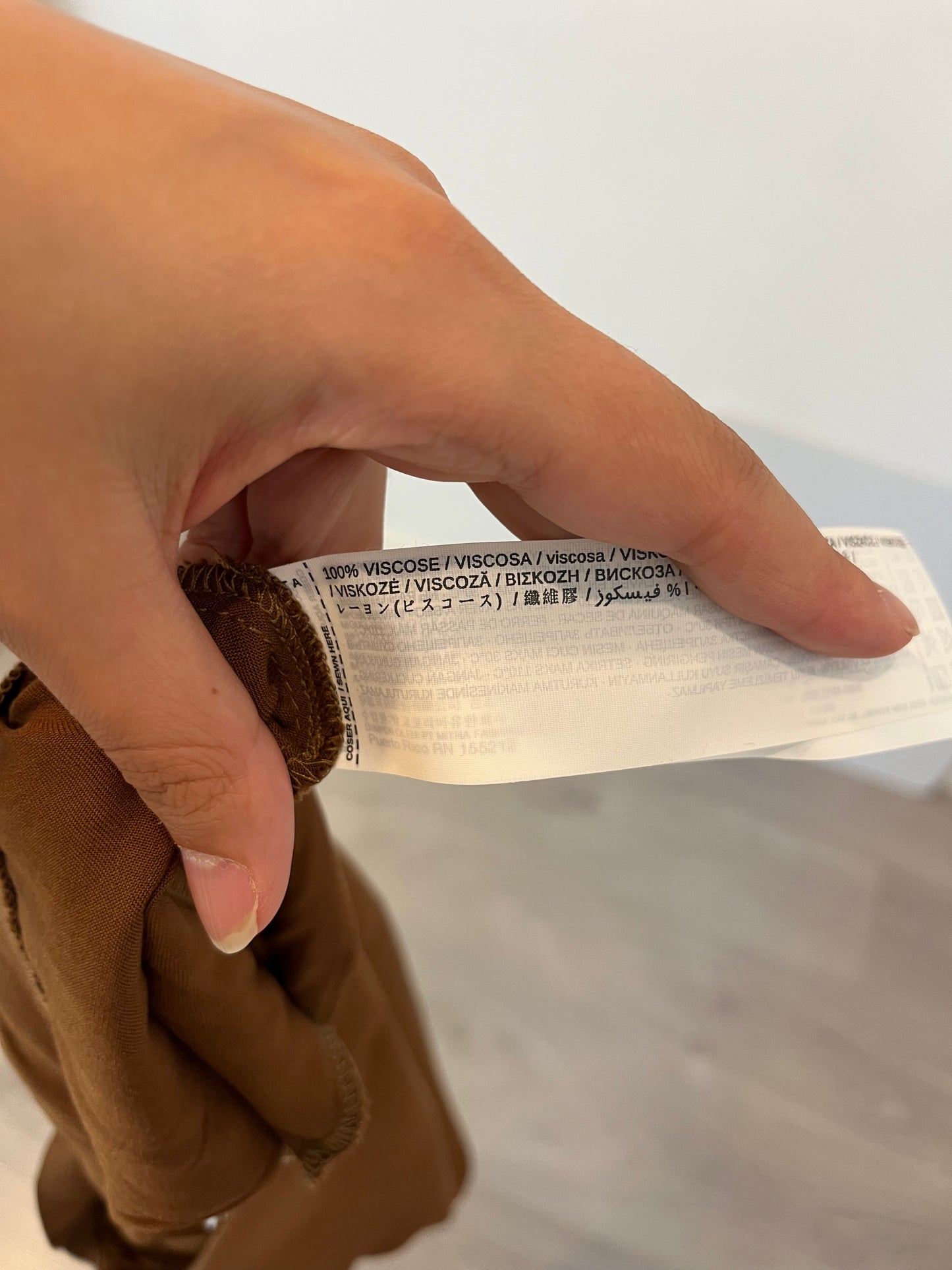 MANGO. Bermuda marrón fluida. T S